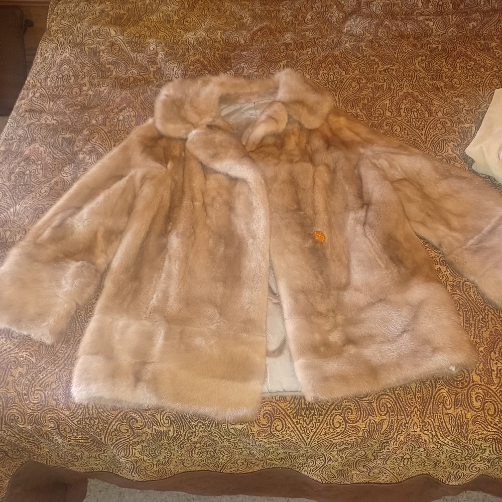 Genuine fur coat size small-medium